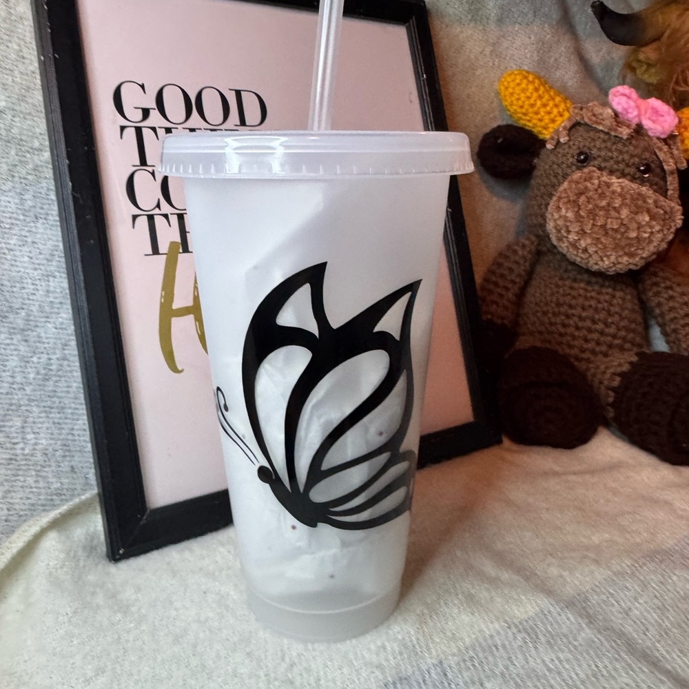 Customizable Frosted Cup, Lid /Straw - Picture 14 of 14
